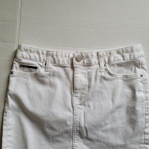 Tommy Hilfiger jean skirt white denim mini coastal cowgirl Western beach summer - Picture 11 of 12